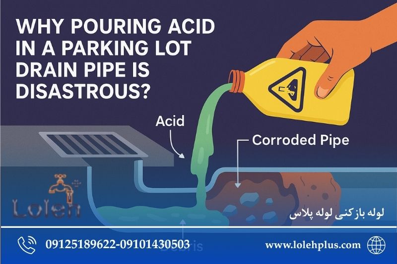 گرفتگی لوله پارکینگ؛ چرا تعمیرش پیچیده تر از لوله آشپزخانه است؟ گرفتگی لوله پارکینگ