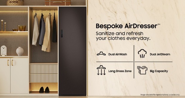 خداحافظی با اتو و بوی بد لباس؛ کمد هوشمند Bespoke AirDresser ۳ سامسونگ جادو می‌کند