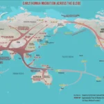 نقشه مهاجرت های اولیه انسان؛ از آفریقا تا سراسر جهان