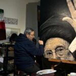 نقاشی جدید علی میرفتاح؛ با همه ناتوانی‌ام فریاد می‌زنم جانم فدای ایران