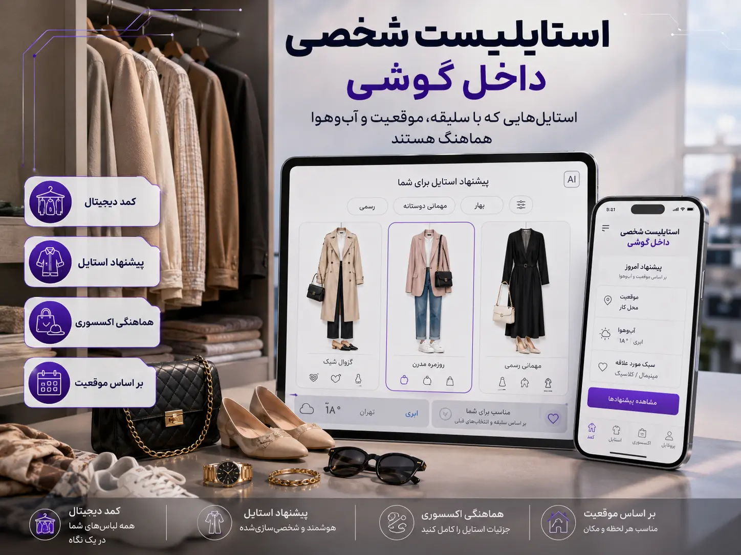 هوش مصنوعی در آینده چطور دنیای مد و استایل را متحول میکند؟ استایلیست شخصی هوش مصنوعی داخل گوشی برای پیشنهاد لباس و هماهنگی اکسسوری
